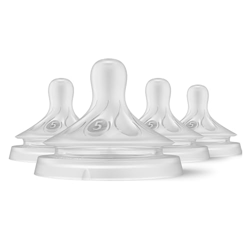 Philips Avent Natural Response Nipples, Extra Fast Flow (Flow 5), 4-Pack, SCY965/04