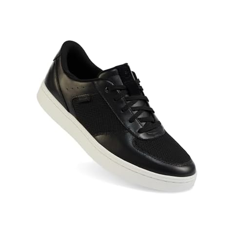Kizik Oslo Retro-Modern Premium Leather with Mesh Panels Slip On Sneakers - Easy Slip-Ons | Casual Shoes for Men, Elderly | Stylish Orthopedic Shoes for Everyday and Travel - Black M10.5 Cover