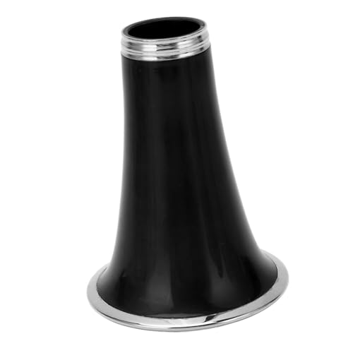 ABS Clarinet Bell, Replacement Part Wear Clarinet Horn Tube Plated Ring Fine Workmanship for Wind Instruments (CC28 Black) - Thumbnail 2
