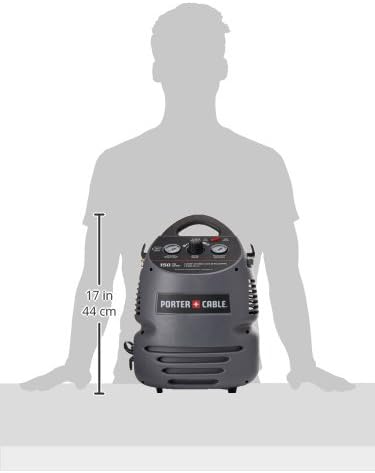 PORTER-CABLE Air Compressor Kit, 1.5 Gallon, Oil-Free, Fully Shrouded, Hand Carry, 25-Feet Hose (CMB15)