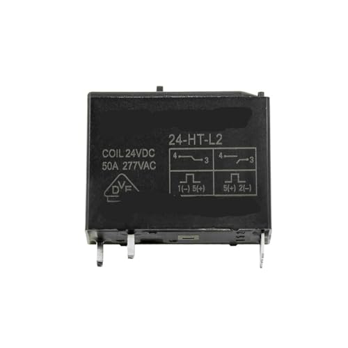 Relé de enclavamiento 50A HFE10-2-12-HT-L2 con control por bobina doble y conmutación manual