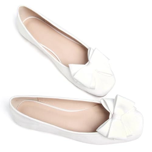 Image of Dear Time Women's Flats Shoes Bowknot Dressy Ballets Loafers Wedding Business Casual Walking Shoes