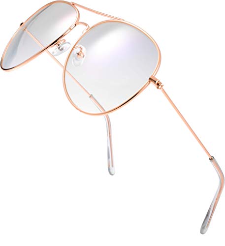 Image of The Fresh Classic Aviator Frame Light Color Lens XL Oversized Sunglasses Gift Box