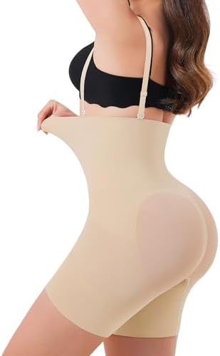 Nebility Tummy Control Shapewear Shorts Seamless Body Shaper Butt Lifting Panties High Waist Trainer Thigh Slimmer Underwear