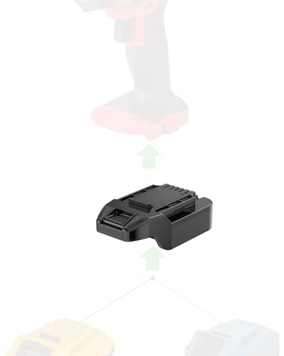NovaQuantic Adapter Only for Bauer 20V Tools Black Compatible with DeWalt & Hercules 20v Batteries for Power Supply No Charging Not for Hercules Tools Fully Insert Battery into Adapter