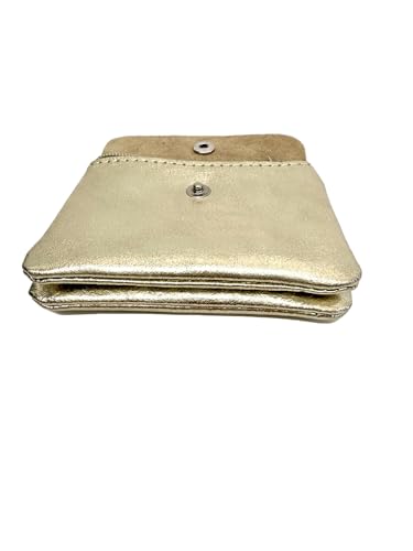 small women's wallet in genuine leather (light gold)2
