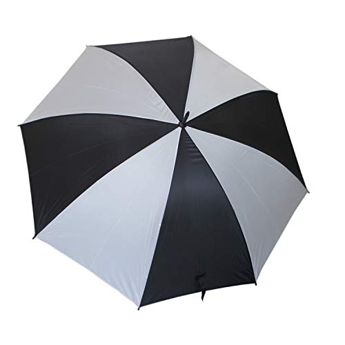 Preisvergleich Produktbild XL Ø120cm Regenschirm Golfschirm Stockschirm Sonnenschirm Regenhaube Umbrella Schirm in Schwarz Geschtreift