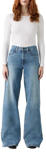 Levi'S Pantalones Vaqueros para Mujer 728 HR Wide Leg, Color Sweet Success, Talla 29 34, Sweet Success, 29W / 34L