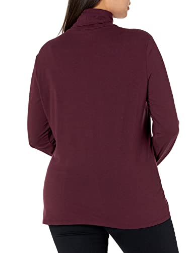 Amazon Essentials Women's Long-Sleeve Turtleneck (Available in Plus Size), Burgundy, Small2