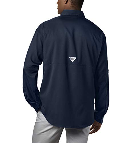 Columbia Men's Big and Tall PFG Tamiami II UPF 40 Long Sleeve Fishing Shirt, Collegiate Navy, 5X
