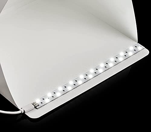 Mini estúdio tenda fotográfico para produtos macro com iluminação LED e fundos fotográficos f32