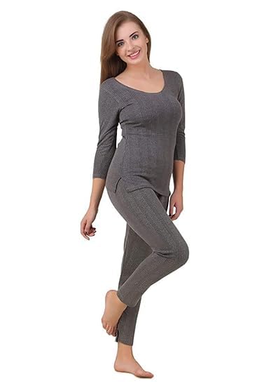 meenamart.com Women's Winter Thermal Top for Girls/Women 3/4th Sleeve Winter Thermal Set (Size Medium) Multicolour-picture-33