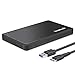 Inateck USB 3.0 HDD SATA External Hard Drive Disk Enclosure Case fit 9.5mm 7mm 2.5 Inch SATA HDD and SSD (FE2004)