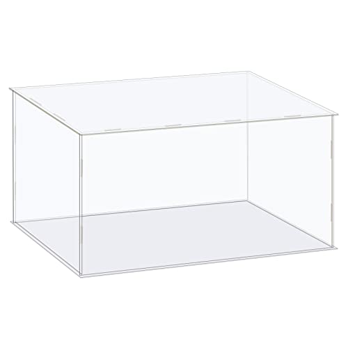 Image of sourcing map Acrylic Display Case Box Clear Dustproof Protection Showcase 41x26x21cm for Collectibles Display