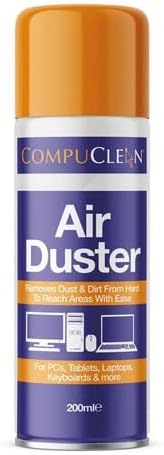 New 2 X 200ML Compressed AIR CAN Duster Spray CAN Cleaner Clean & Protects Laptop Keyboard Electronics 200 ML Pack Set of 2