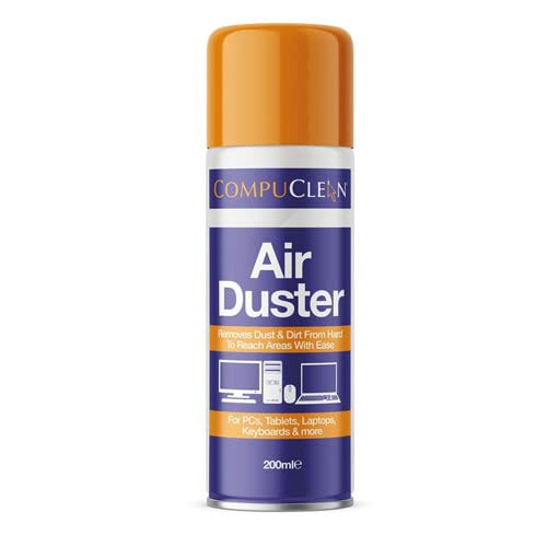 Image of New 2 X 200ML Compressed AIR CAN Duster Spray CAN Cleaner Clean & Protects Laptop Keyboard Electronics 200 ML Pack Set of 2