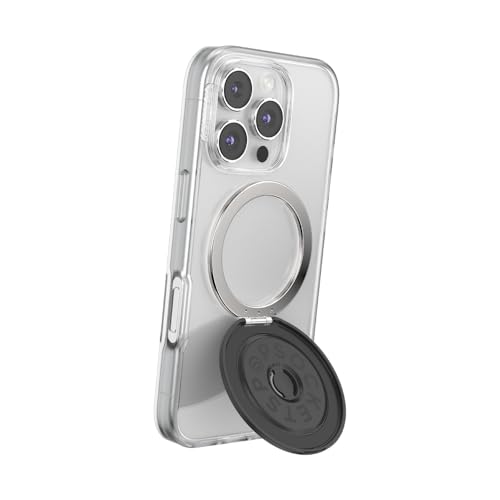 PopSockets �L�b�N�A�E�g�O���b�v MagSafe�p ���߉\�ȃL�b�N�X�^���h �c�����܂��͉������p �}�O�l�b�g�X�^���h �u���b�N - �~���E�o�����W�A���u���b�N