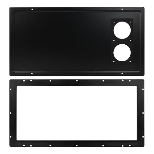 Image of FOGATTI RV Furmace High-Efficiency - Black RV Furnace Door Panel with Trim Ring,20.55x10.15x 0.24 Inch