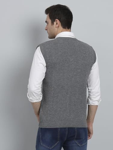Image of eWools Men's Winterwear Woolen Self Cardigan Sweaters