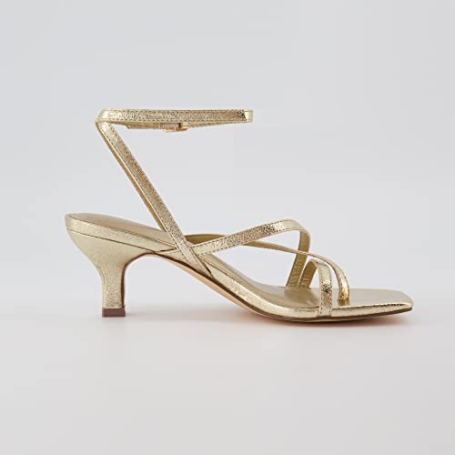 CUSHIONAIRE Women's Kitten heel sandal +Memory Foam and Wide Widths Available4