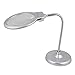 Produktbild Mnjin Tragbare LED-Leuchte High-End-Desktop-Lupe Metallschlauch Flexible Tischlampe Lupe Silber 2X / 6X