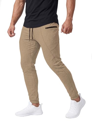 Image of Mens Slim Fit Joggers Tapered Sweatpants for Gym Running Athletic