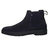 Klassisches Wildleder Chelsea Tommy Hilfiger Herren CLASSIC SUEDE CHELSEA Mode-Stiefel, blau, 45 EU
