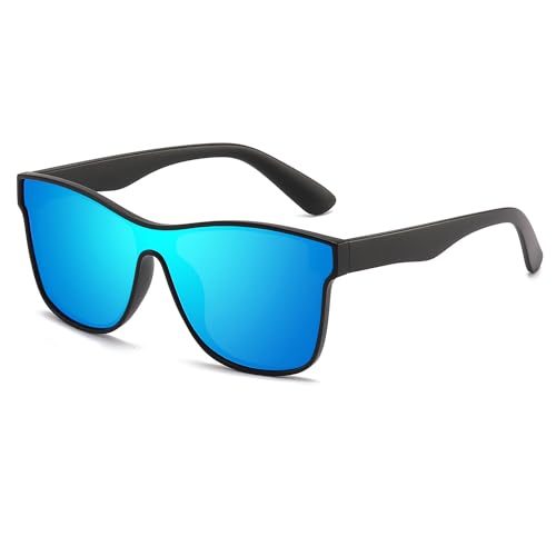 Image of DUBERY Fashion Polarized Sunglasses for Women Men 100% UV Protection Trendy Siamese Lens Shades D8030