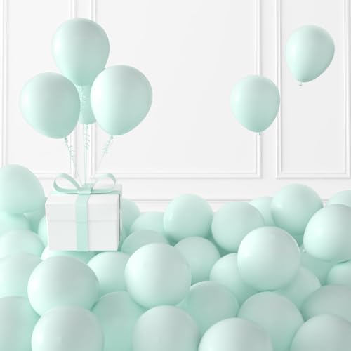 Image of KALOR Pastel Green Green Balloons,100 Pcs 5 Inch Mini Matte Latex Balloons for Balloon Garland Arch, Birthday Decoration, Wedding Party, Baby Shower Decorations