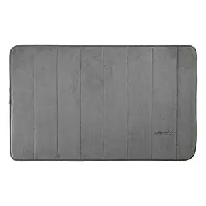 homepixi Washable Anti Slip Memory Foam Door Mat 40 * 60 (Medium, Grey), Super Cozy Anti Skid Washable Bath Mat for Home, Kitchen and Bathroom