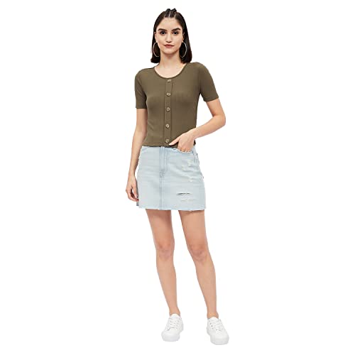 Image of Harpa Women's Solid Regular Fit Blouse