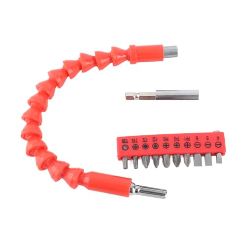 Fyearfly Extensión de broca flexible de 275 mm, eje flexible y 10 puntas de destornillador, barra magnética para un fácil montaje de muebles del hogar