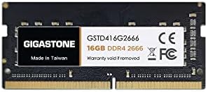 DDR4 RAMGigastone Laptop RAM 16GB DDR4 16GB DDR4-2666MHz PC4-21300 CL19 1.2V 260 Pin Unbuffered Non ECC SODIMM for Notebook Laptop Memory Module (Laptop ONLY)