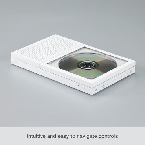 Image of [ km5 ] Rechargeable CD Player with Bluetooth [ Instant Disk Audio CP2 (White) ] Hi-Fi Audio Portable CD Player for Car