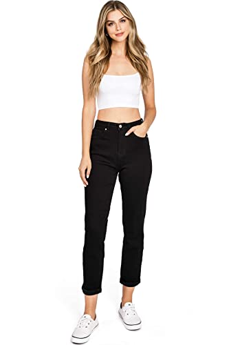 Wax Jeans Women's Juniors High Rise Baggy Straight Leg Jeans4