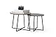 LIFA LIVING 2er Set runde Beistelltische aus MDF Holz und Metall in schwarz und braun, 2X Stilvolle Beistelltische im modernen Design, 2er-Set Couchtische