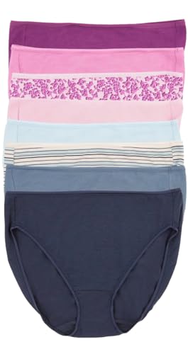 Image of Felina Womens 8 Pack Cotton Modal Stretch Hi-Cut Brief