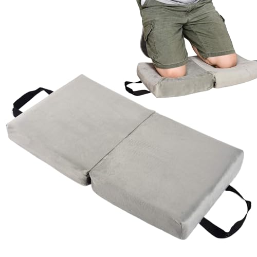 Xvilmaun Cuscino per ginocchia per ginocchia, extra spesso, in schiuma extra spessa per ginocchia, ginocchiera pieghevole da giardino per giardinaggio, ginocchiera da giardino con manico per