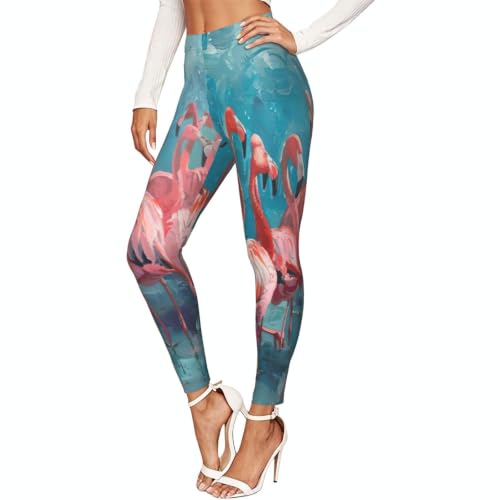Leggings elásticos de flamencos suaves: máxima flexibilidad en tus rutinas de yoga