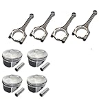 Connecting Rod, Pistons, and Rings Kit for G4FD G4FC 1.6L DOHC Engine Compatible with Accent and Rio 2010-2018