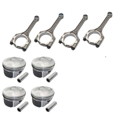 Connecting Rod, Pistons, and Rings Kit for G4FD G4FC 1.6L DOHC Engine Compatible with Accent and Rio 2010-2018