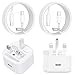 iPhone Charger Fast Charge for Apple iPhone 17 16 15, 2Pack USBC Plug 20W Type C Charger Plug PD Fast with USB C to USB C Cable 2M/6FT, USBC charger for iPhone 17 16 15 Pro Max/iPad Pro/Air/MacBook