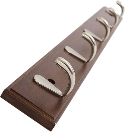 Hufgiud ウォールハンガー 壁掛けフック 4-8連フック 天然竹製 ハンガー掛け ハンガーフック ウォール 整理整頓 壁取り付け式コートラック 物干しハンガー 帽子掛け 洋服掛け 壁掛けハンガー 省スペース 高耐荷重 コート掛け 寝室/浴室/玄関/オ