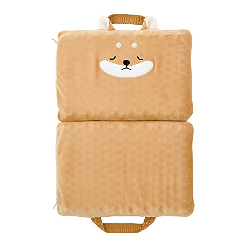 りぶはあと ぷにもち折りたたみクッション ねむねむアニマルズ 柴犬のコタロウ (全長約35cm) ハニカム構造 ゲルクッション 87401-44