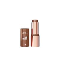 L'Oreal Paris Lumi Le Bronze Stick Soleil Cream-to-Powder Bronzer, Buildable, Blendable, Bronzer Stick,130 Sunset Dore