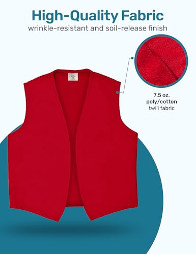 Unisex Vest No Pocket No Buttons– Made in The USA3