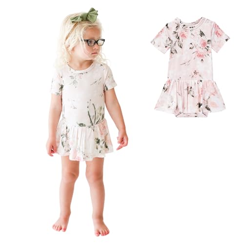 Image of Posh Peanut Baby & Little Girls Dresses for Summer - Twirl Bodysuit Dresses for Girls Made of Soft Viscose from Bamboo