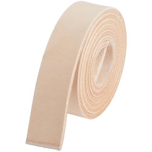 39.37 to 49.21 Inch Female Leisure DIY Belt 0.94 Inch Full Grain Strip Strap Waistband Unfinished Cowhide Leather Belt Soloid Color Genuine Leather Strap for Men Women Outfits Crafting