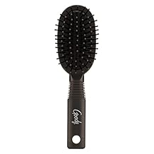 Goody Mini Cushion Hair Brush - Oval Travel Hairbrush for All Hair Types, Tangles Knots With Ease Without Tears or Breakage - Pain-Free Hair Accessories for Women, Men, Boys, and Girls
