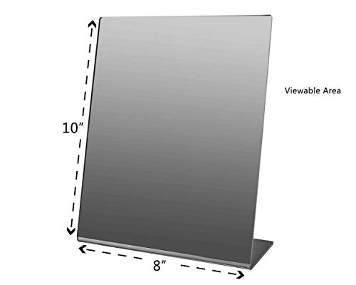 Espejo acrílico plano de 8x10 pulgadas con soporte inclinado miniatura 2